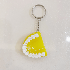 Denture Model Keychain Funny Resin Tooth Key Ring Accessory