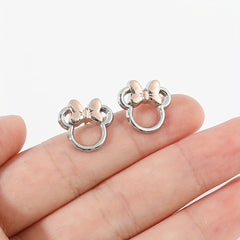 Mouse Charm Bowknot Earrings Jewelry Accessories