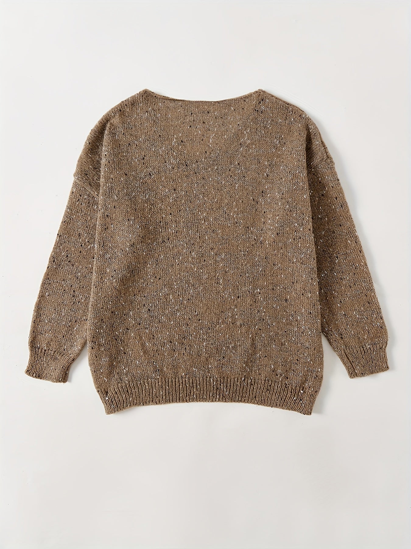 Long Sleeve Drop Shoulder Sweater Loose Casual Sweater Women's Clothing