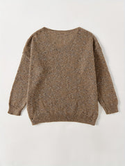 Long Sleeve Drop Shoulder Sweater Loose Casual Sweater Women's Clothing