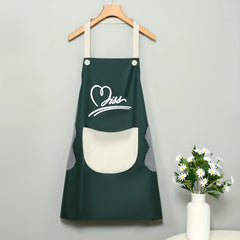 Waterproof Kitchen Apron 27.5 x 26.7inch Erasable Hand Apron