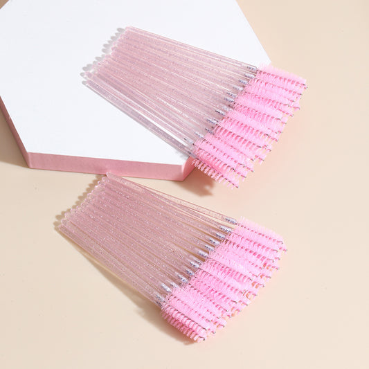 50pcs Eyelash Brush Set for Extensions & Brows Easy to Use & Clean