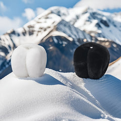 Women's Beige Winter Ear Muffs - Adjustable and Foldable, Soft and Warm