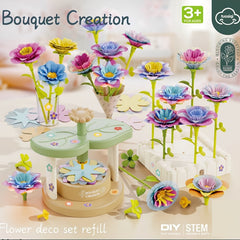 96pcs Building Blocks Flower Arrangement Set ABS Material Toy