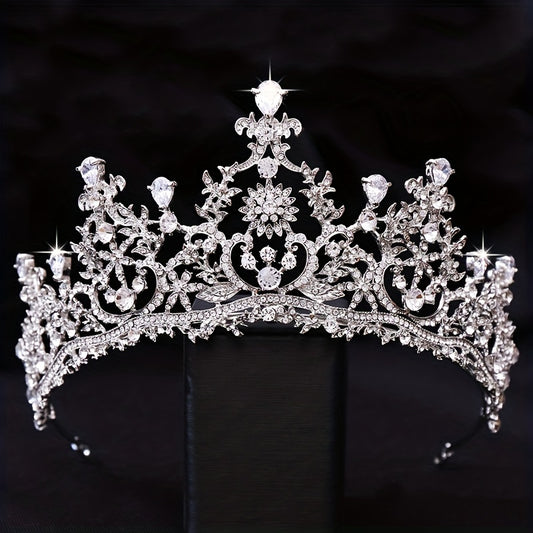 Rhinestone Crystal Crown Queen Tiara Headband Wedding Bridal Hair Accessories