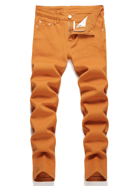 Boys Stretch Jeans Skinny Slim Fit Distressed Denim Pants