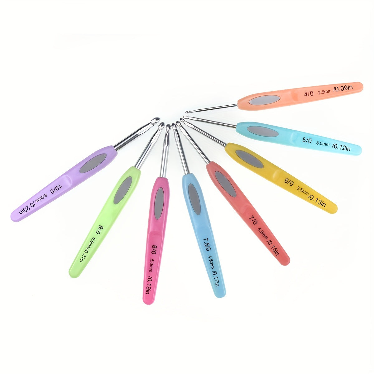 8pcs Crochet Hooks Kit Set Ergonomic Handle For Arthritic Hands