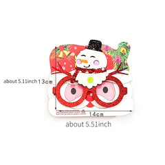 Christmas Santa Claus Snowman Glasses Year Party Decoration