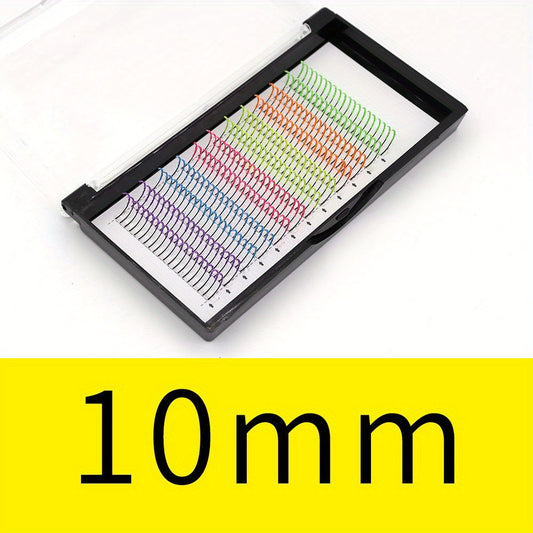 UV Fluorescent False Eyelashes with Glitter - Dramatic Fairy Colors