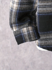Boy's Plaid Long Sleeve Shirt Casual Slightly Stretch Breathable Button Up Shirt