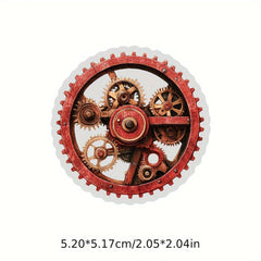 50pcs Steampunk Gears Waterproof Stickers Intricate Mechanical Self Adhesive
