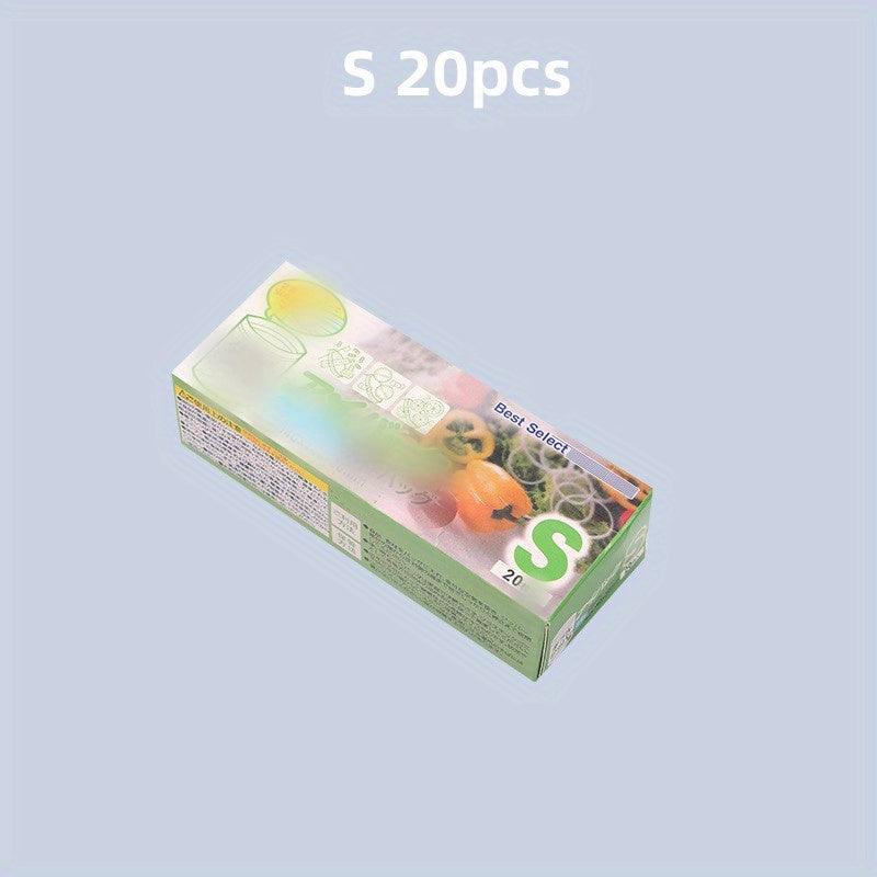 3pcs Clear Food Sealed Storage Bag Reusable Leakproof Vegetable And Fruit Fresh