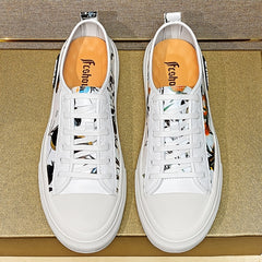 Men's Flower Print Sneakers Lightweight Walking Shoes