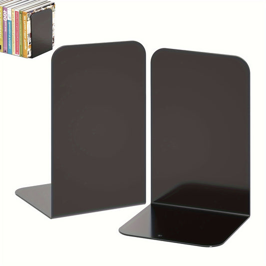 Metal Bookends with Anti Slip Pads for Books Magazines DVDs