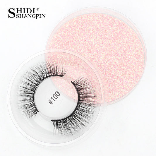 1Pair Natural Long False Eyelash Round Box 3D Eyelashes