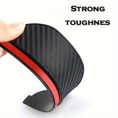 2pcs Car Rearview Mirror Rain Shield Carbon Fiber Texture