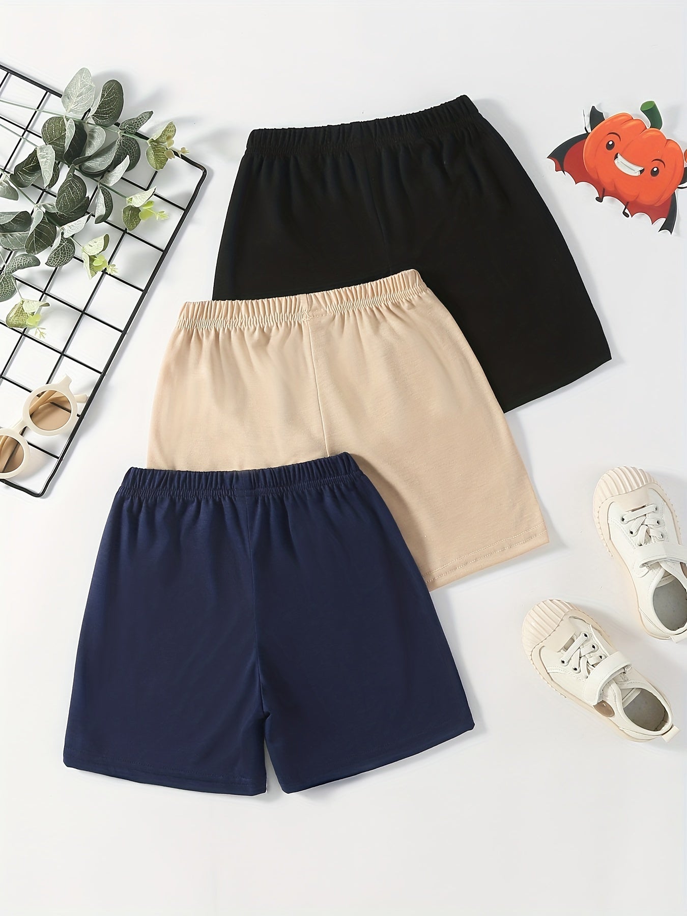 3 Boys Solid Thin Casual Quick Drying Shorts Summer Outdoor