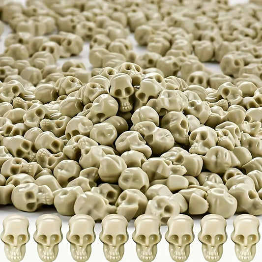 50pcs Halloween Mini Plastic Skull Head for Vase Filler & Decor