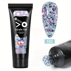 Quick Nail Extension Gel 15g Crystal Sequin - Home Salon Nail Art DIY