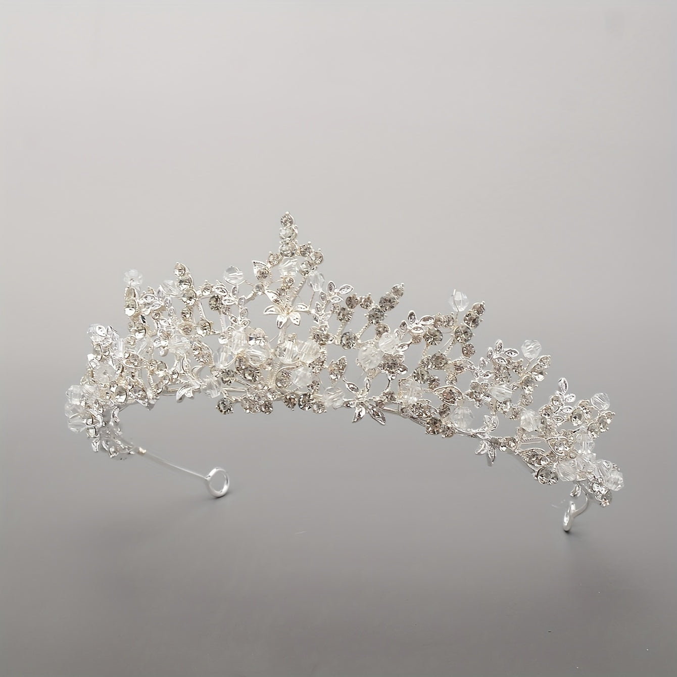 Rhinestone Crown Headdress Wedding Bridal Hair Accessory for Party Prom Birthday