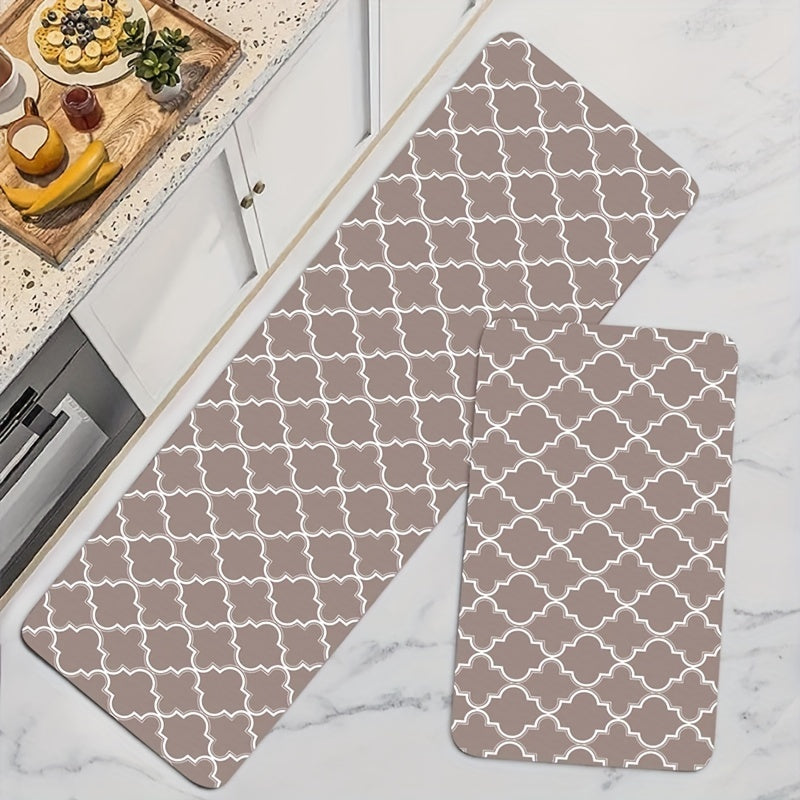 Geometric Print Kitchen Sponge Mat Anti Slip Floor Mat