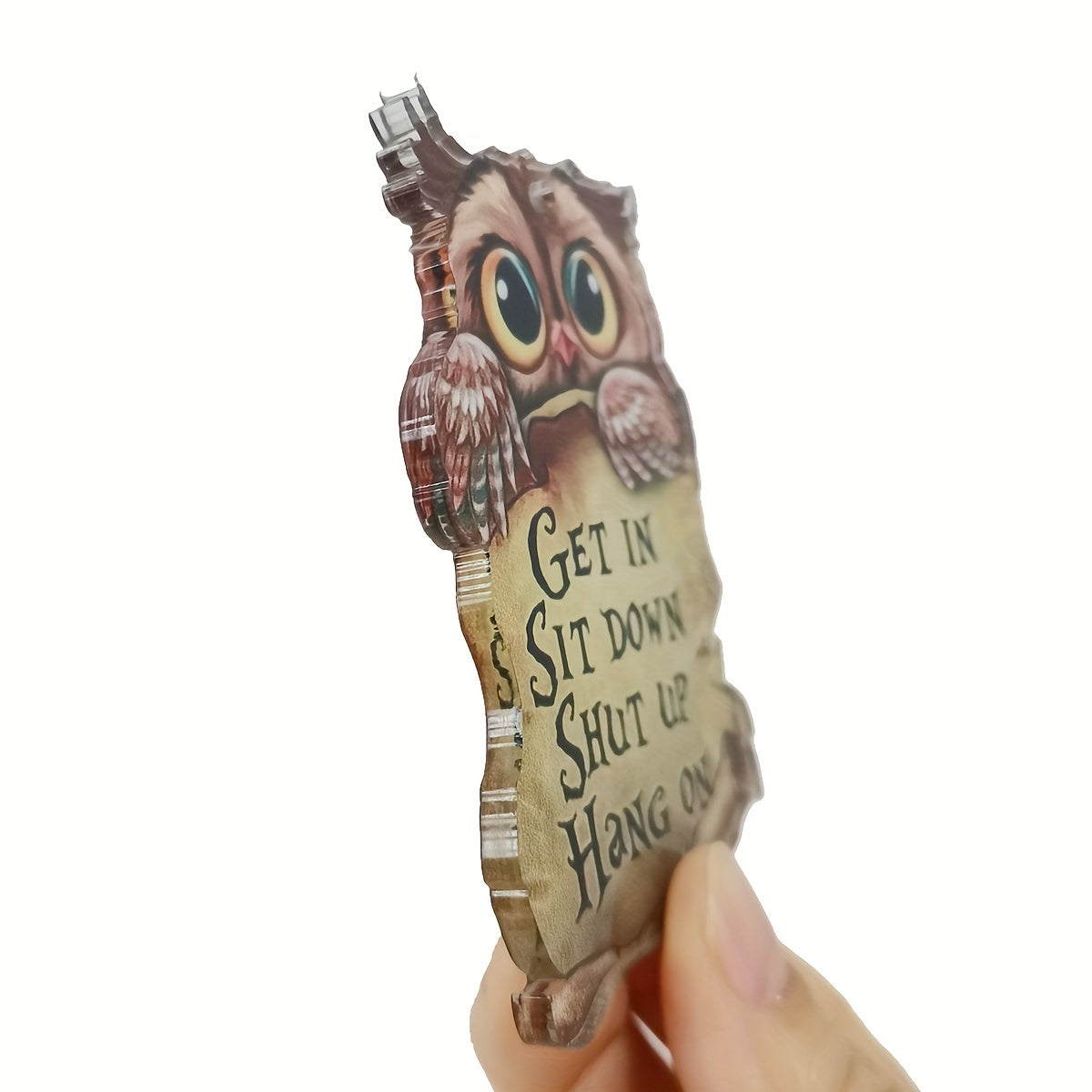 Owl Car Rearview Mirror Acrylic Pendant Home Decoration