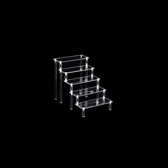 Acrylic Perfume Organizer Tiered Display Stand Transparent