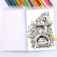 Deluxe Mouse Coloring Book 22 Pages Relaxing Art & Craft Activity