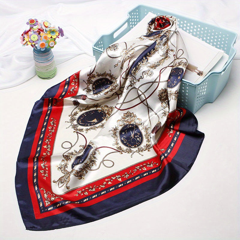Carriage Pattern Bandana Silk Tube Top Shawl Scarf Wrap