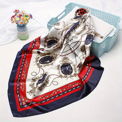 Carriage Pattern Bandana Silk Tube Top Shawl Scarf Wrap
