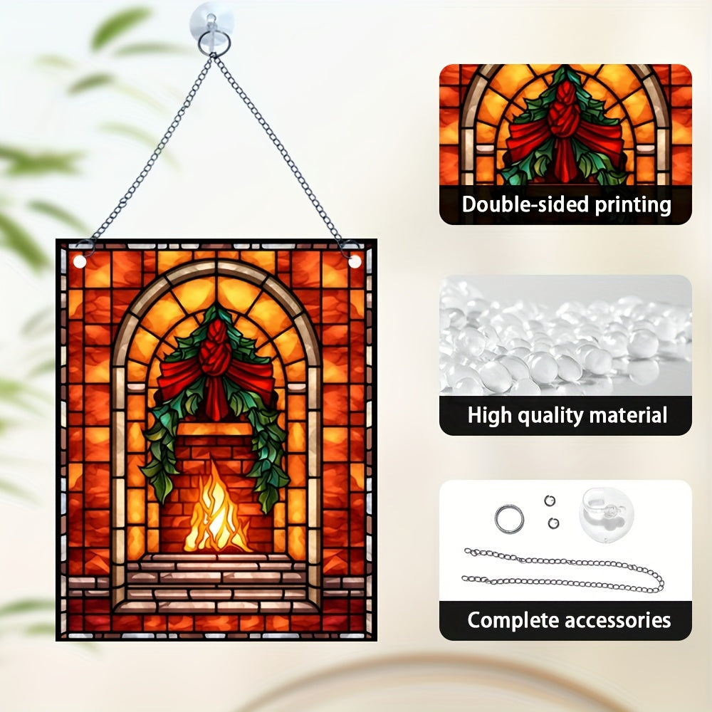 Alex Alien Christmas Room Warm Stove Home Window Decoration