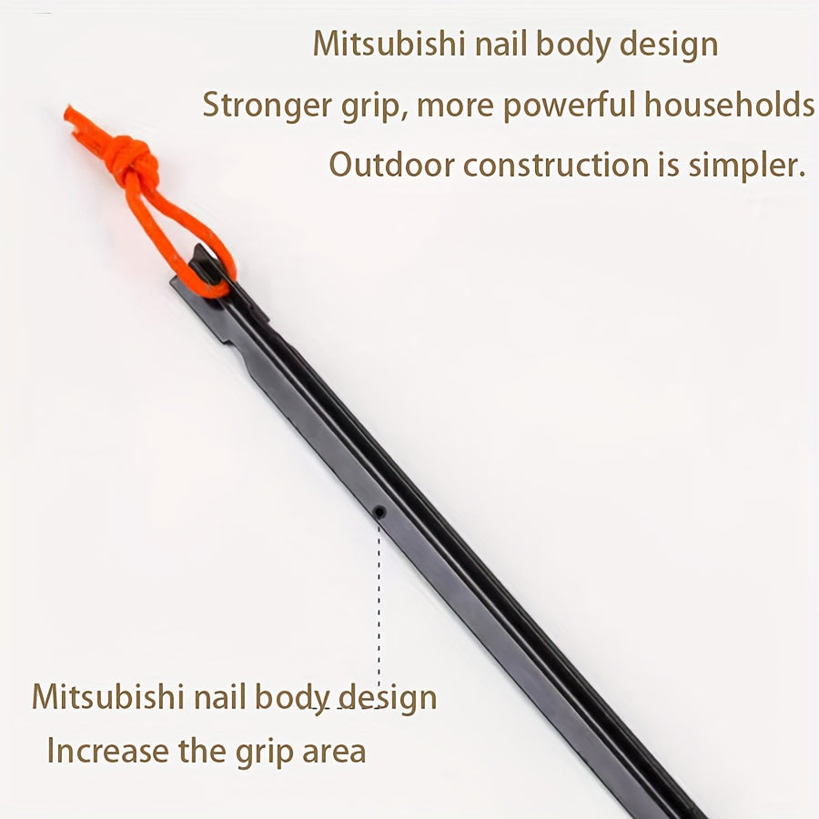 12pcs Aluminum Tent Stakes With Rope
