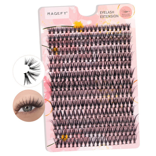 280pcs Mixed Size Thick Fluffy Fishtail Grafting Eyelashes 8-16mm