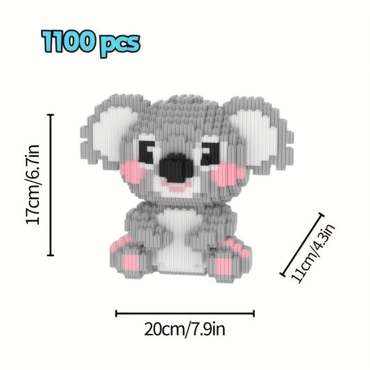 1100pcs Koala Pen Holder Building Blocks Set Office Decor Creative Gift