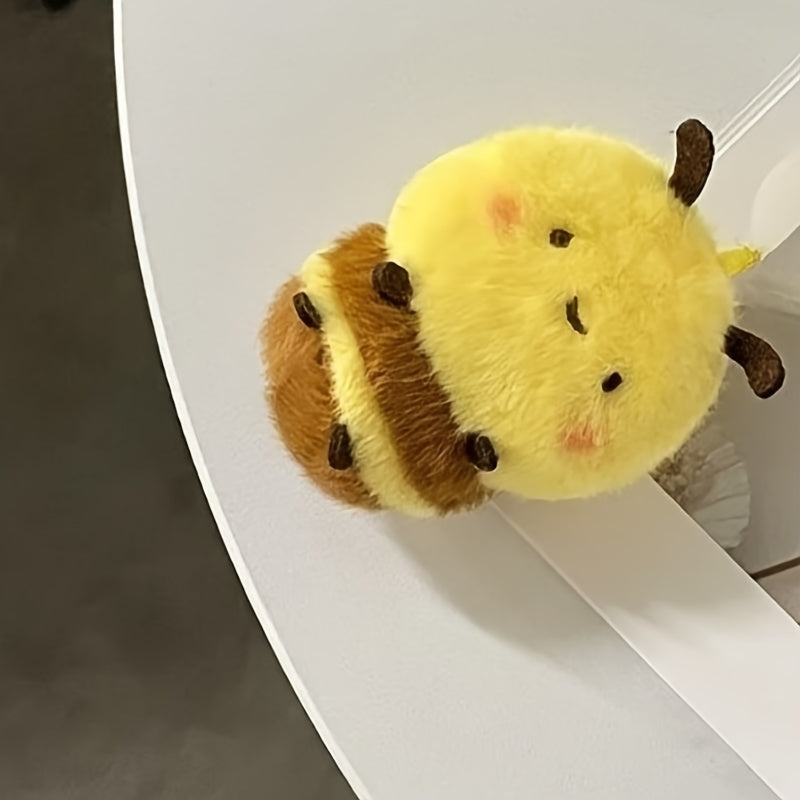 Little Bee Plush Toy Bag Charm Soft Animal Keychain Cute Gift