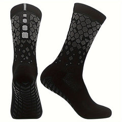 Men's Creative Pattern Mid Crew Sport Socks - Sweat Absorbing Nylon Blend