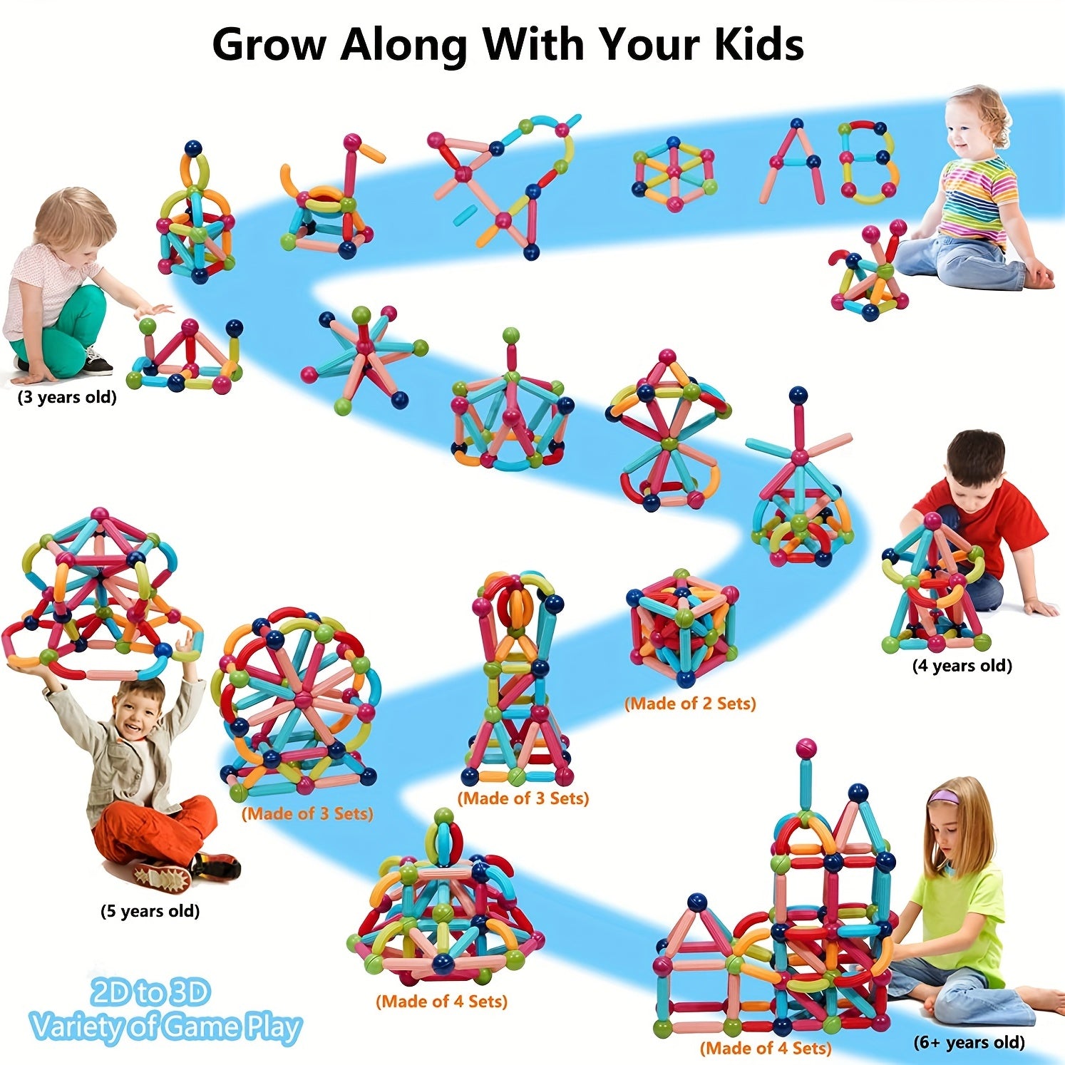 Magnetic Building Block Constructor Set for Kids