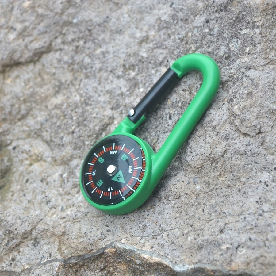 Plastic Carabiner Compass Keychain for Outdoor Camping