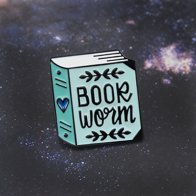 Bookworm Zinc Alloy Brooch For Birthday Gift