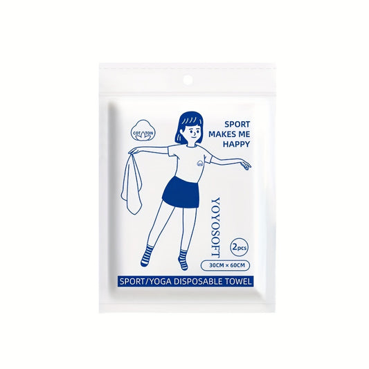2pcs Disposable Sports Yoga Towel for Fitness & Travel