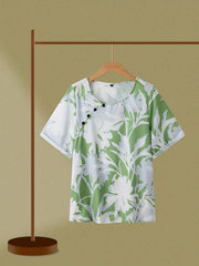 Women's Plus Floral Top & Solid Pants Set