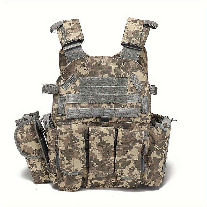 Tactical Camo Plate Carrier Vest for Camping