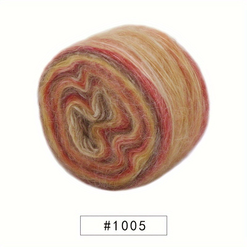 Gradient Segment Dye Mohair Yarn Soft Warm Wool Yarn For DIY Crocheting