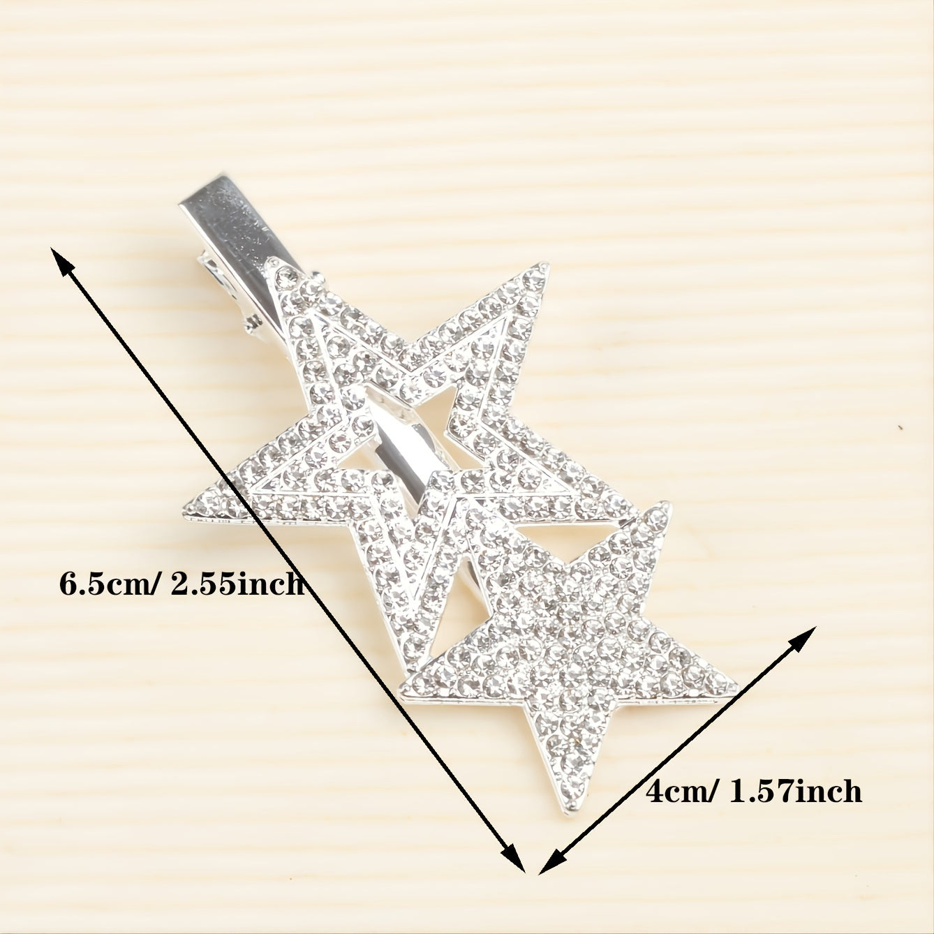 Star Rhinestone Hair Clip Women's Metal Barrette Hair Accessories