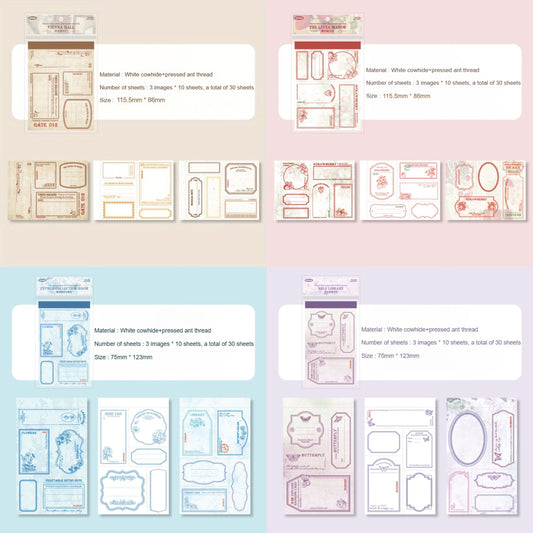 Vintage Tear Off Notepads 30 Pages Each for Journal Writing