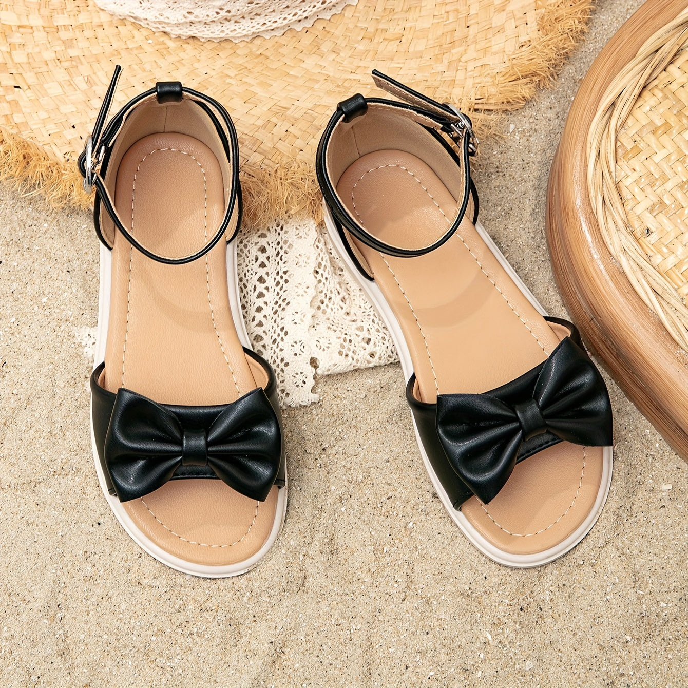 Girl's Bowknot Sandals Non Slip Casual Shoes