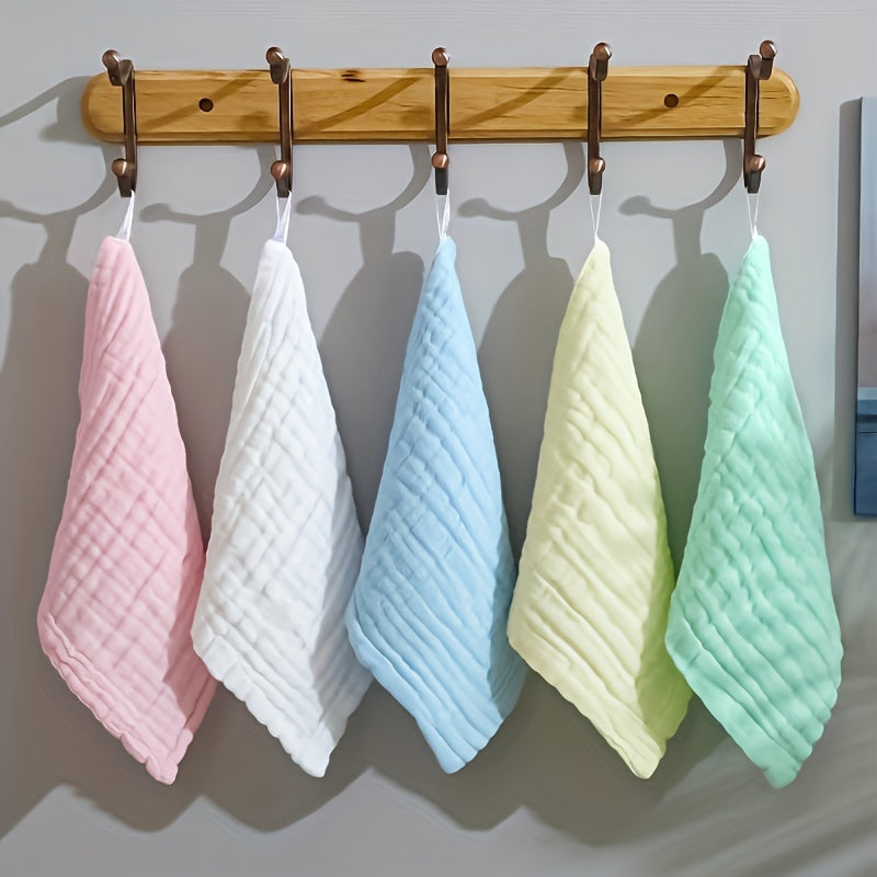 5 Soft Baby Towels 30x30cm - Face, Handkerchiefs, Bath, Feeding, Burping Cloths