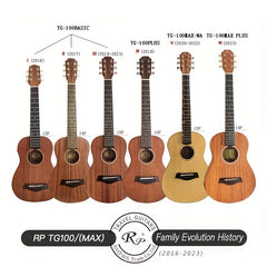 RP TG100 Acoustic Travel Guitar 78 74 Cm Natural Beginner