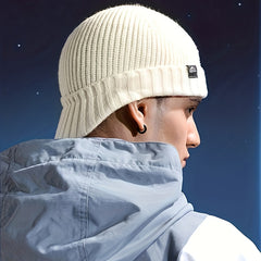 Men's Plush Knitted Beanie Hat, Windproof & Warm