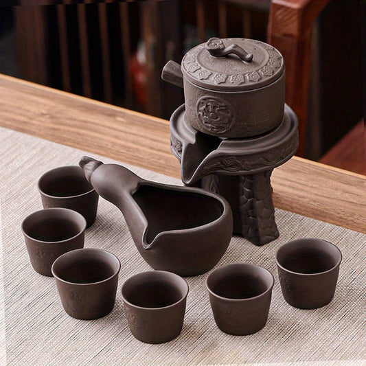 Ceramic Kung Fu Tea Set Home Automatic Tea Service Gift